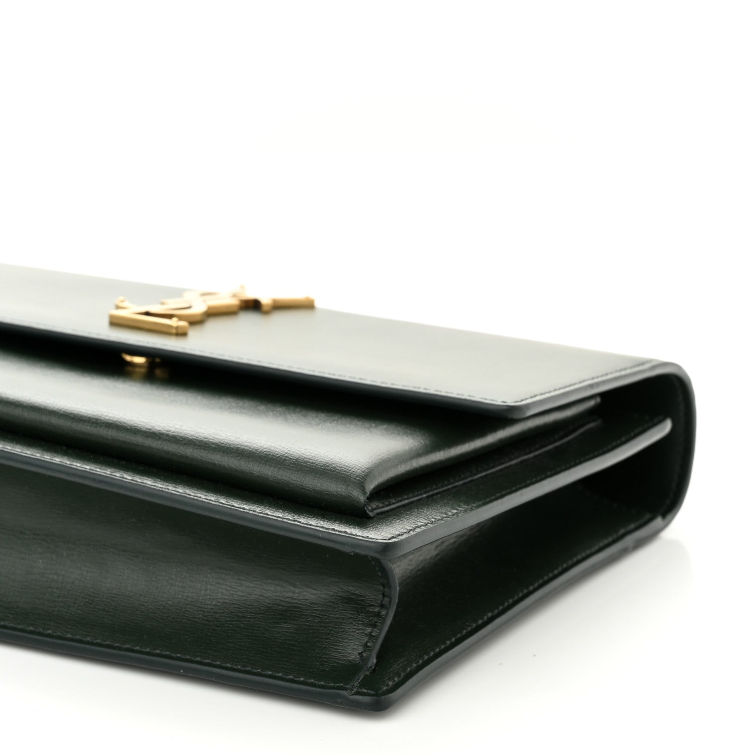 Saint Laurent Calfskin Medium Monogram Sunset Dark Green 10 of 10
