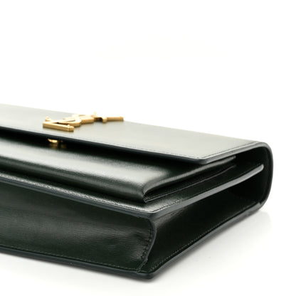 Saint Laurent Calfskin Medium Monogram Sunset Dark Green 10 of 10
