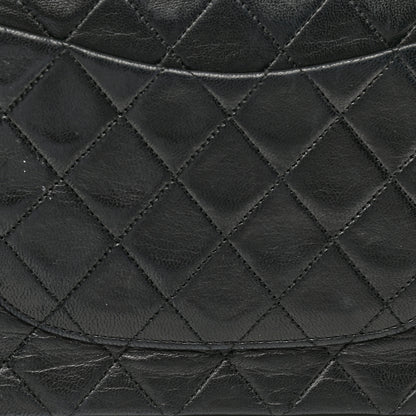 Chanel Lambskin Quilted Medium Double Flap Black 14 of 15