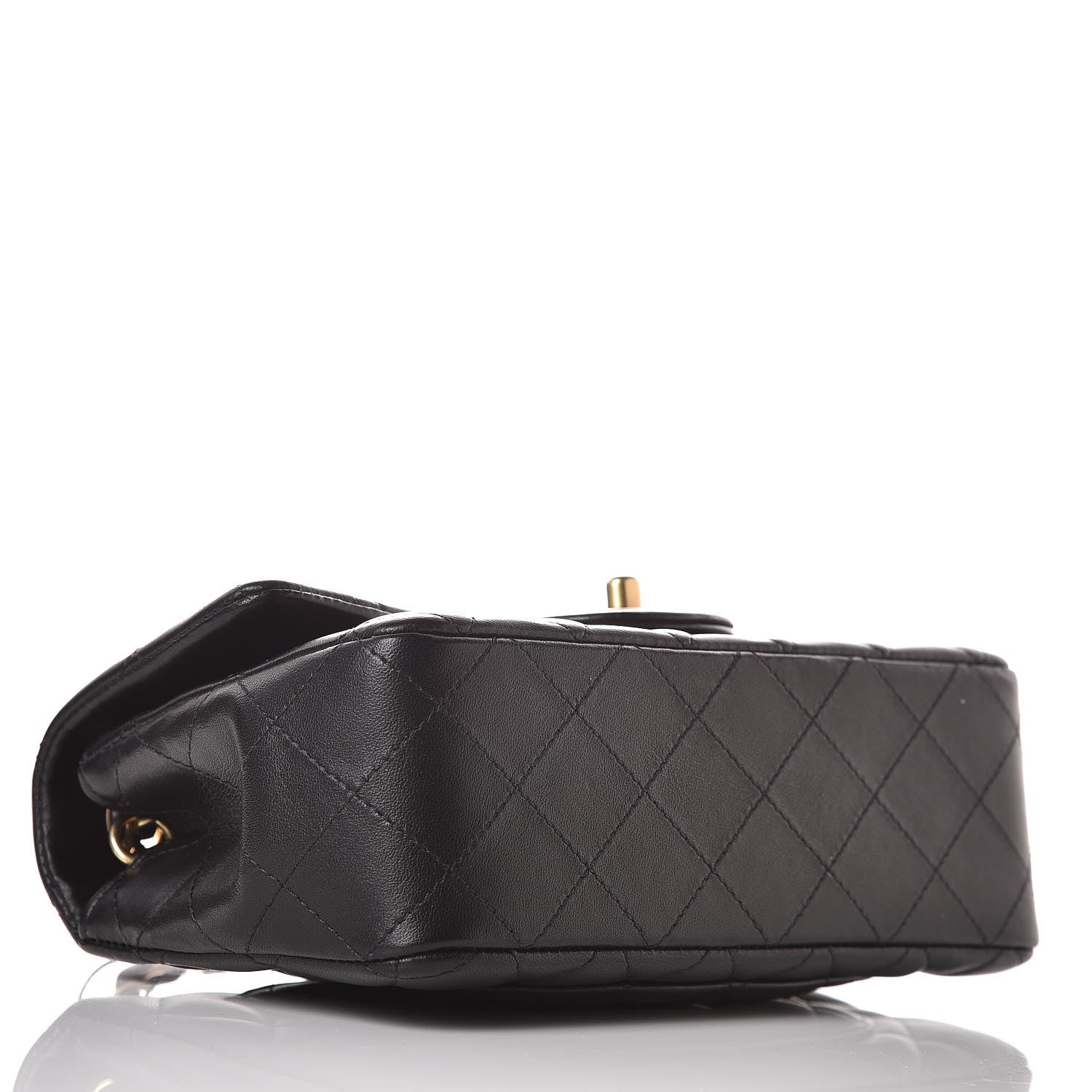 Chanel Lambskin Quilted Studded Mini Rectangular Flap Black 4 of 10