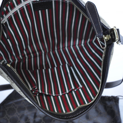 Gucci Monogram Medium New Britt Half Moon Hobo Ebony 8 of 10