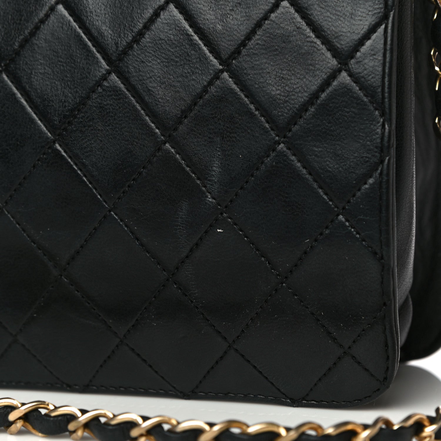 Chanel Lambskin Quilted Medium Single Flap Black 11 of 15
