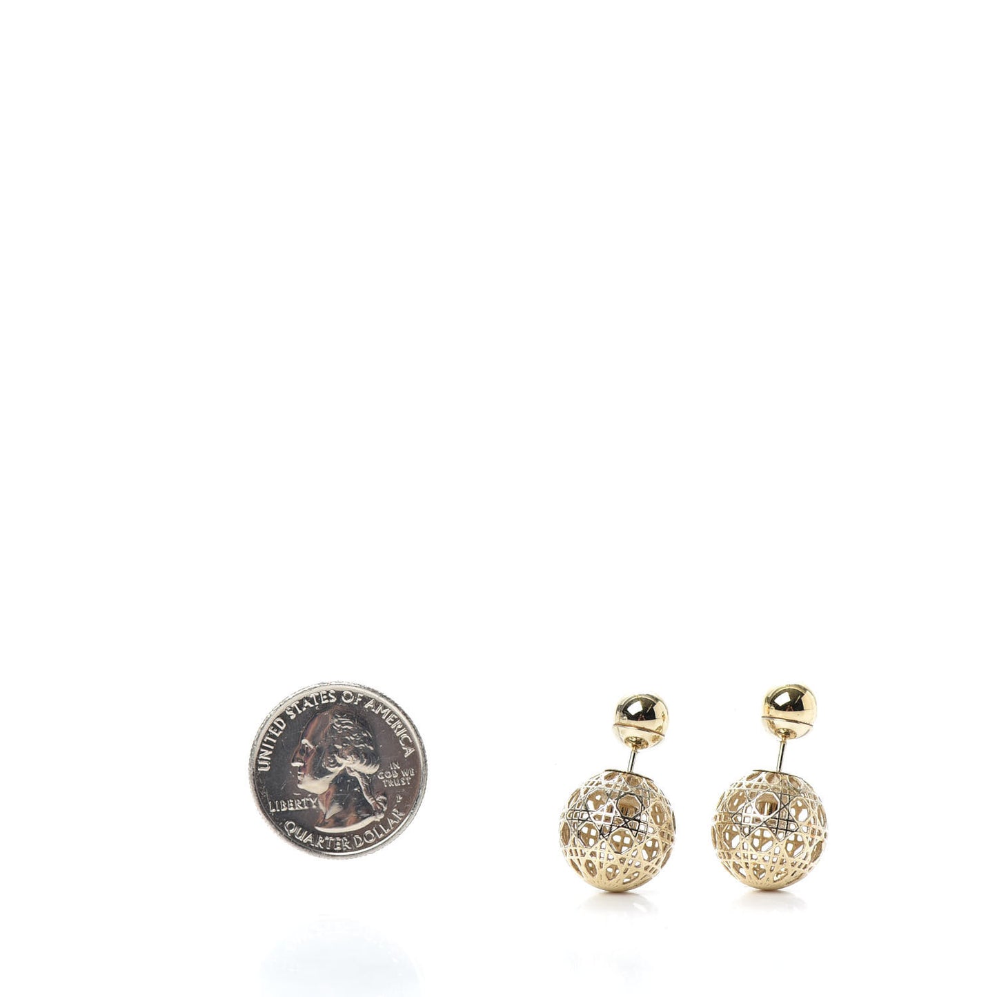 Cannage Mise En Dior Tribal Earrings Gold