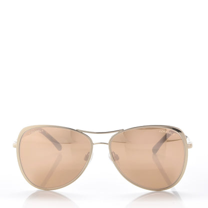 Chanel 18K Pilot Summer Sunglasses 4223 Gold 2 of 10