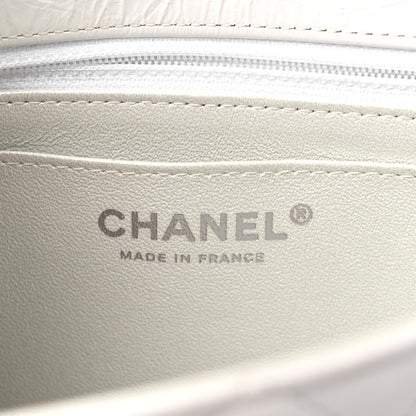 Chanel Iridescent Crumpled Calfskin Quilted Mini Rectangular Flap White 7 of 10
