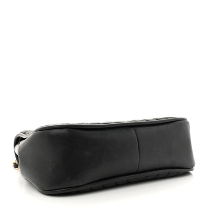Chanel Lambskin Reverse Chevron Quilted Round Top Handle Flap Black 4 of 19