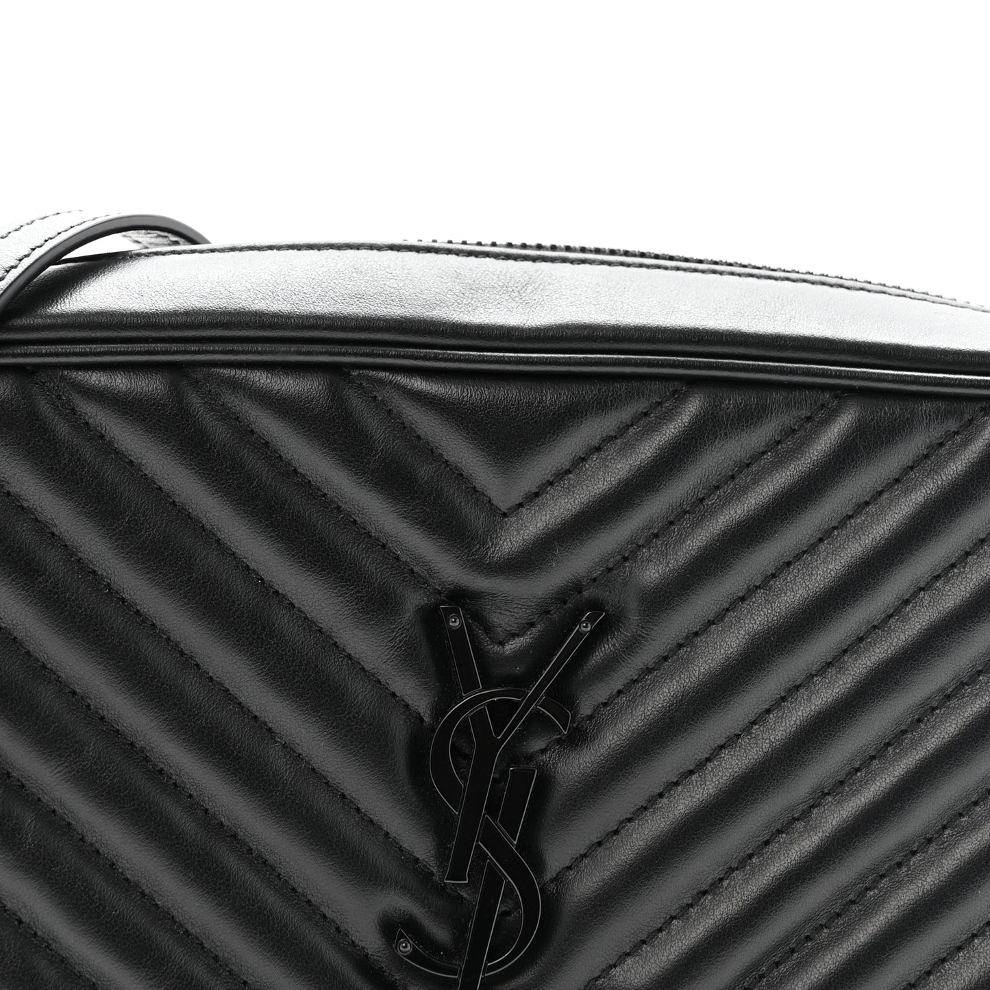 Calfskin Matelasse Monogram Monochrome Lou Camera Bag Black