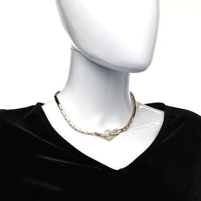 Cartier 18K Yellow Gold Diamond Agrafe Link Necklace 4 of 8