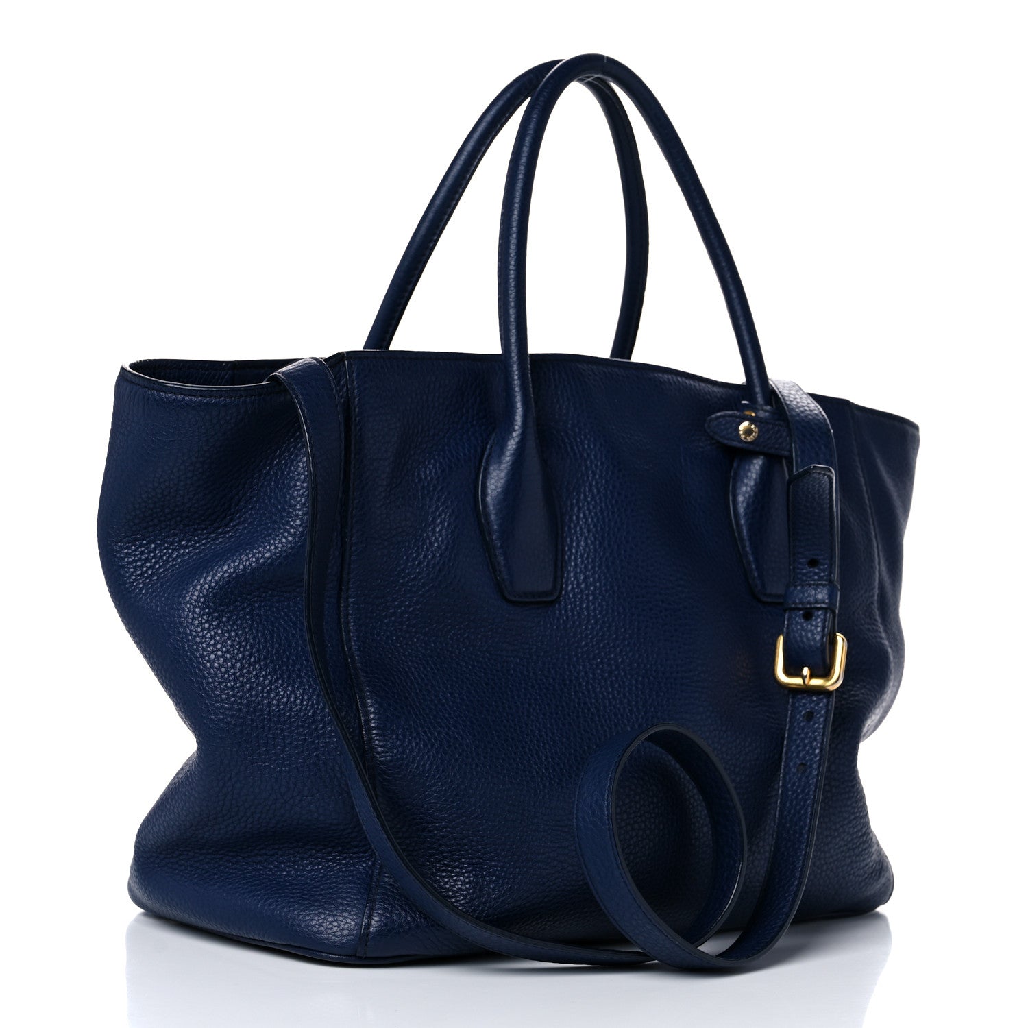 Prada Vitello Daino Tote Bluette 2 of 12