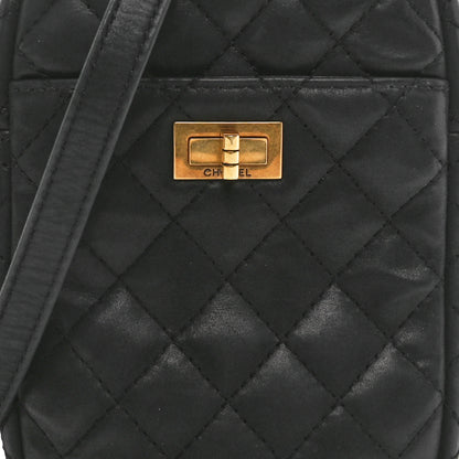Chanel Nubuck Iridescent Calfskin Quilted Reissue Camera Case Black 8 of 10