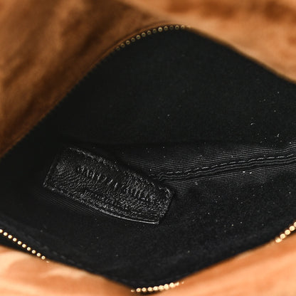 Saint Laurent Suede Calfskin Quilted Small Loulou Puffer Monogram Chain Satchel Cinnamon 10 of 20