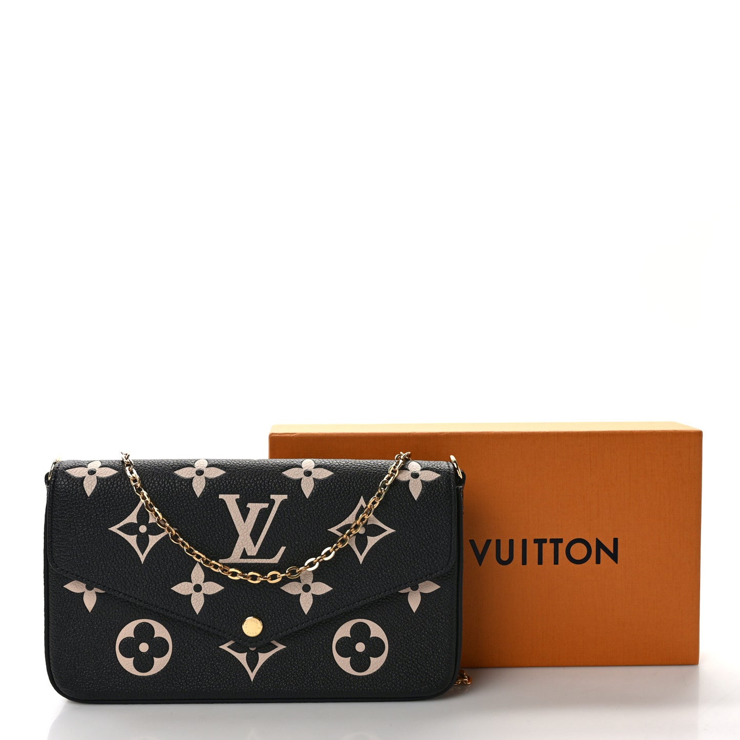 Empreinte Monogram Giant Felicie Pochette Black Beige