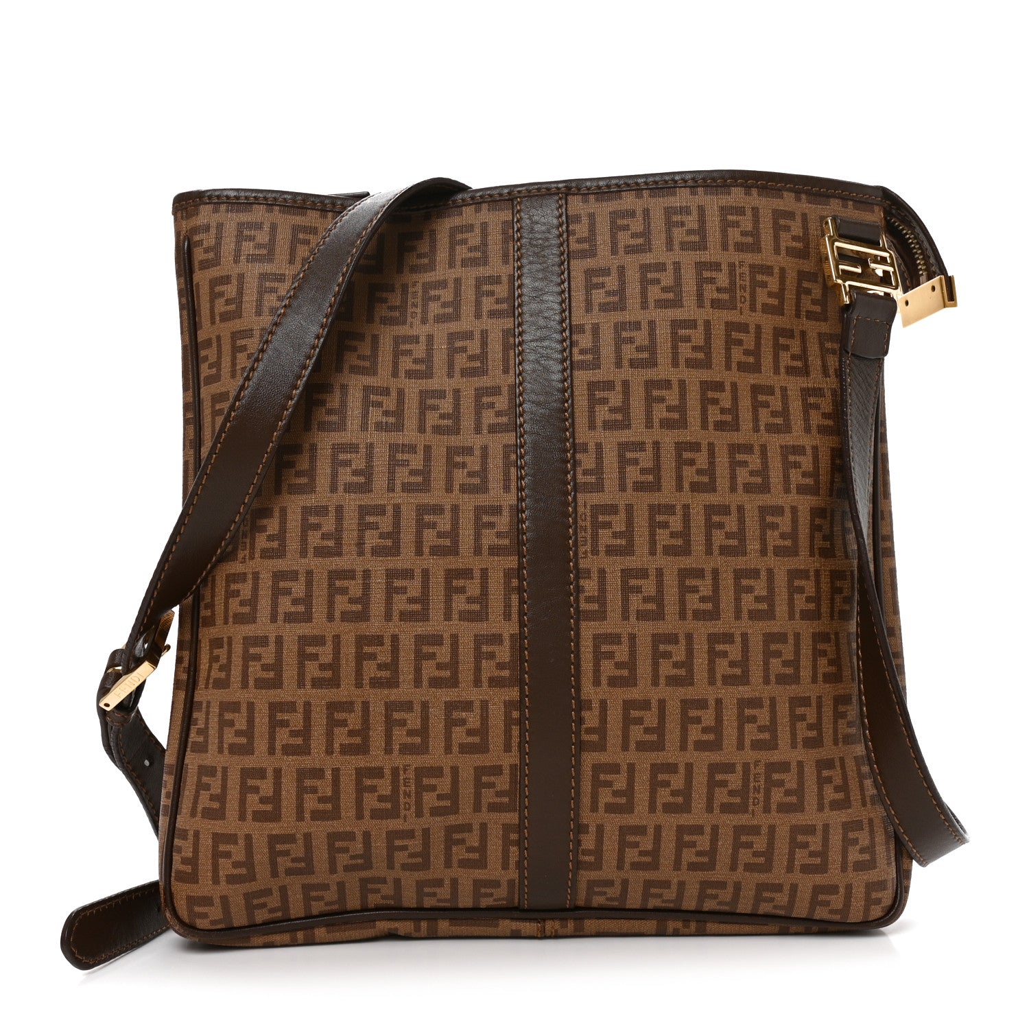 Fendi Zucchino Spalmati Crossbody Brown 1 of 10