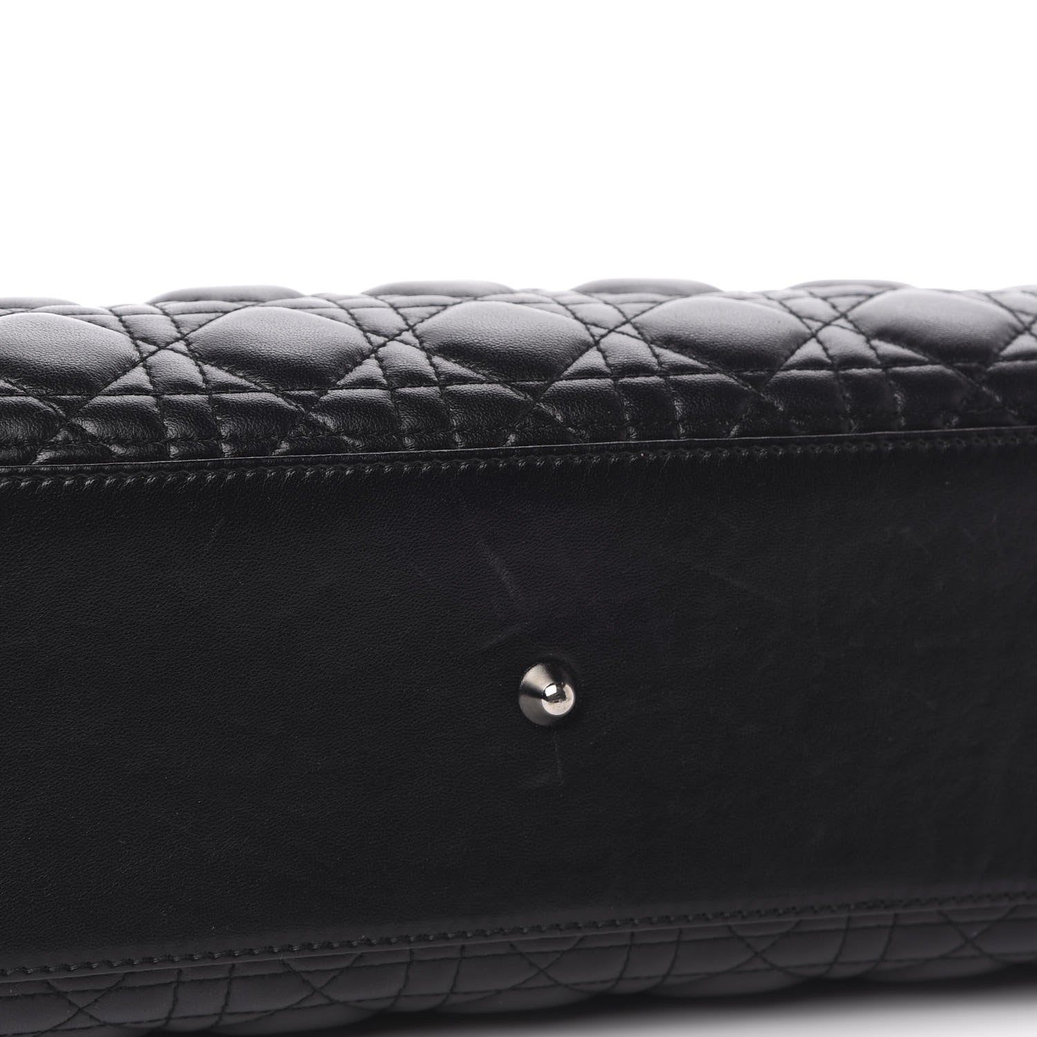 Christian Dior Lambskin Cannage Large Lady Dior Black 9 of 11