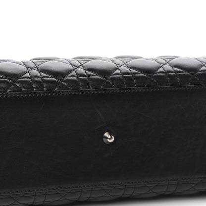 Christian Dior Lambskin Cannage Large Lady Dior Black 9 of 11