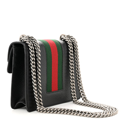 Gucci Calfskin Web Mini Dionysus Shoulder Bag Black 3 of 15