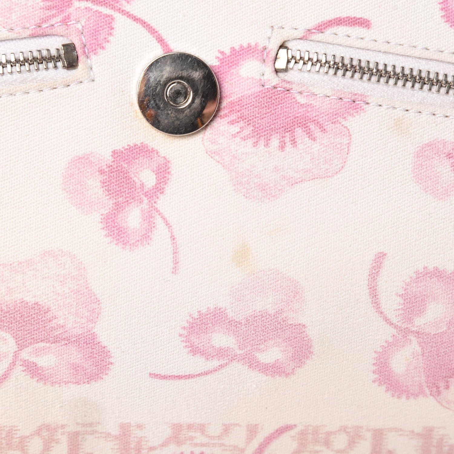 Christian Dior Canvas Monogram Floral Chain Shoulder Bag Pink 12 of 15