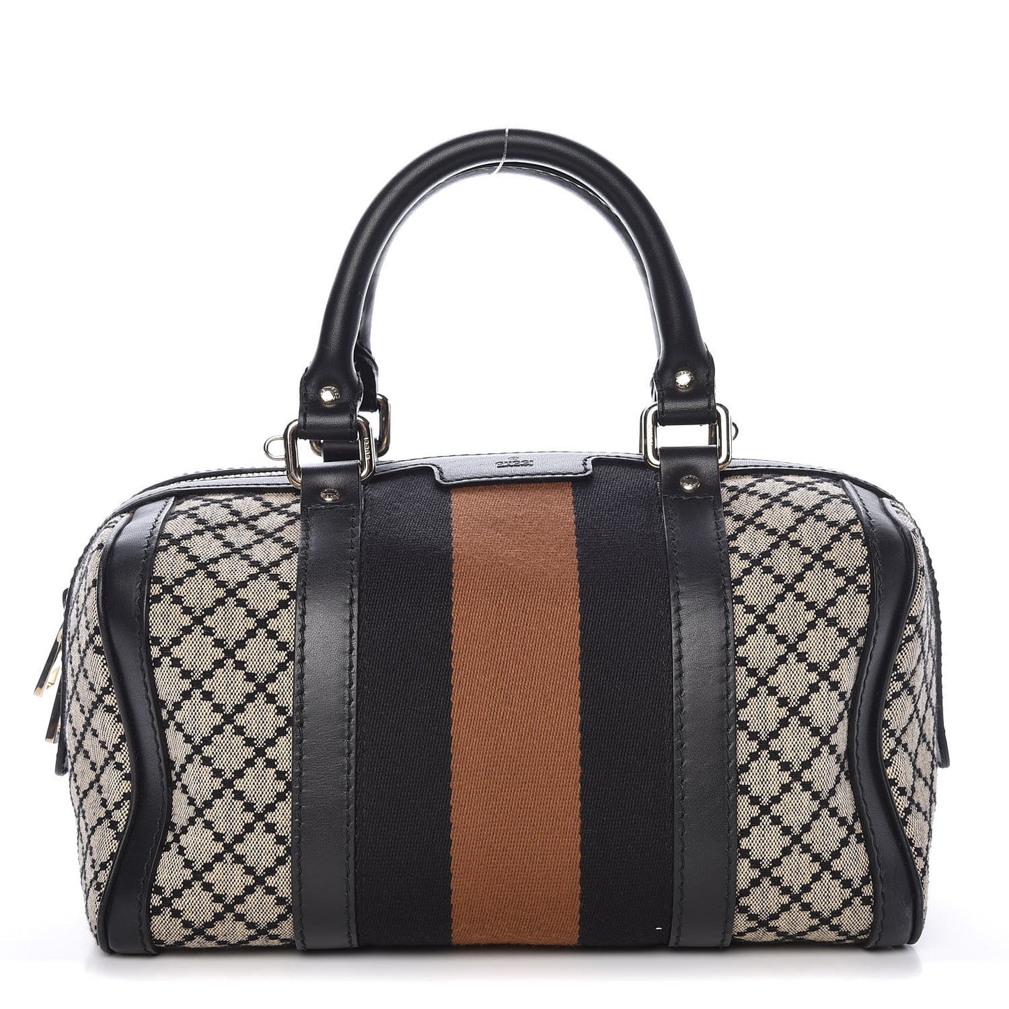 Diamante Vintage Web Small Boston Black