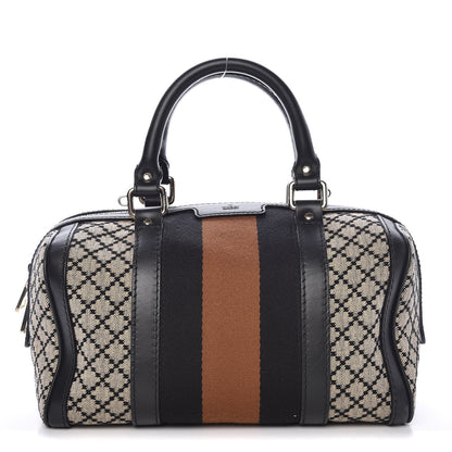 Gucci Diamante Vintage Web Small Boston Black 1 of 12