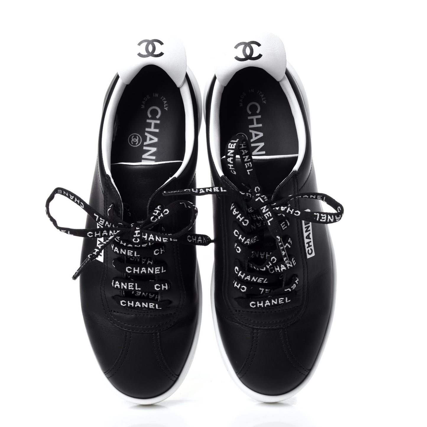 Calfskin CC Womens Sneakers 35.5 Black