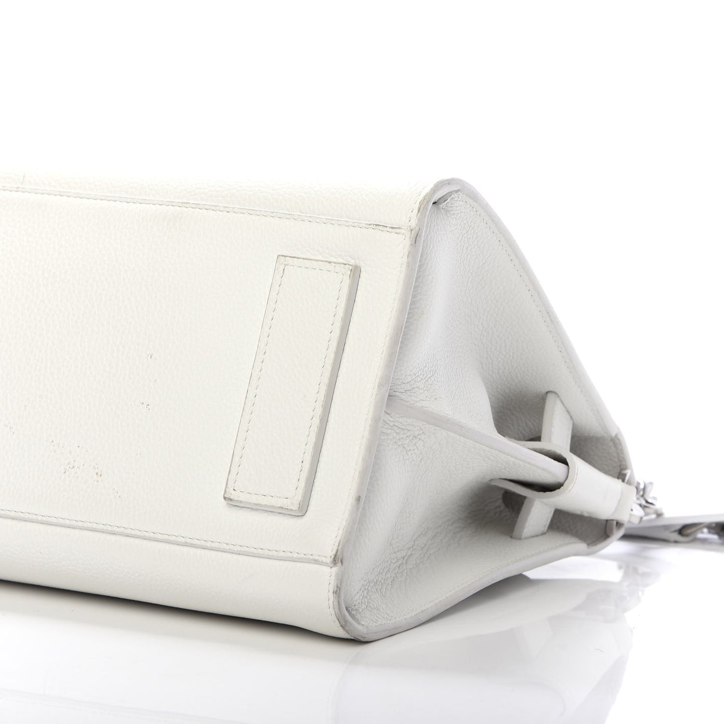 Grained Calfskin Baby Supple Sac De Jour White