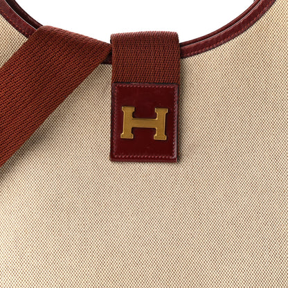 Hermes Toile Sako 32 Natural Rouge H 8 of 22