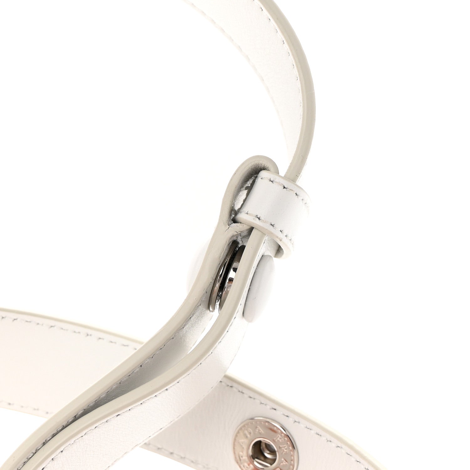 Prada Re-Nylon Vitello Padded Small Flap Shoulder Bag White 16 of 16