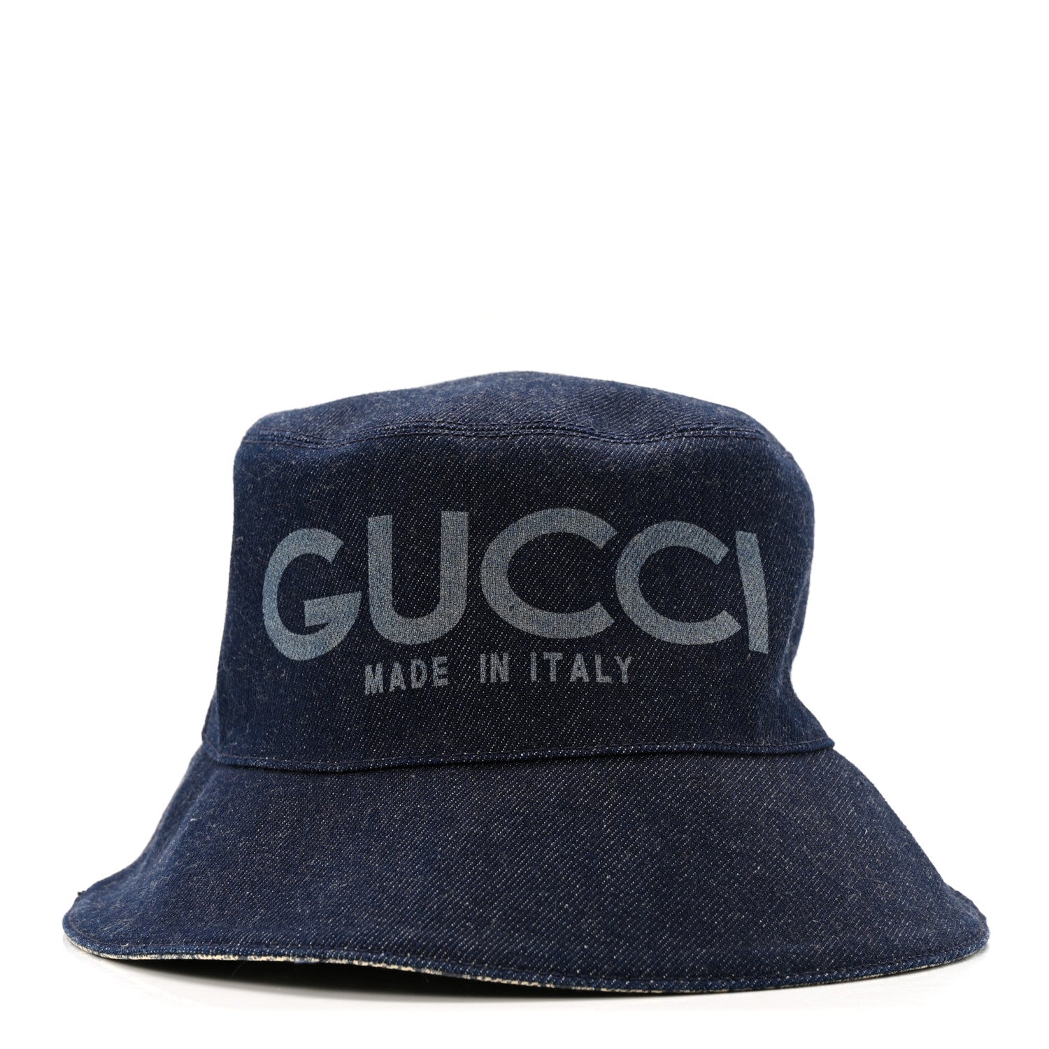 Gucci Lasered Denim GG Monogram Bucket Hat L Blue 3 of 10