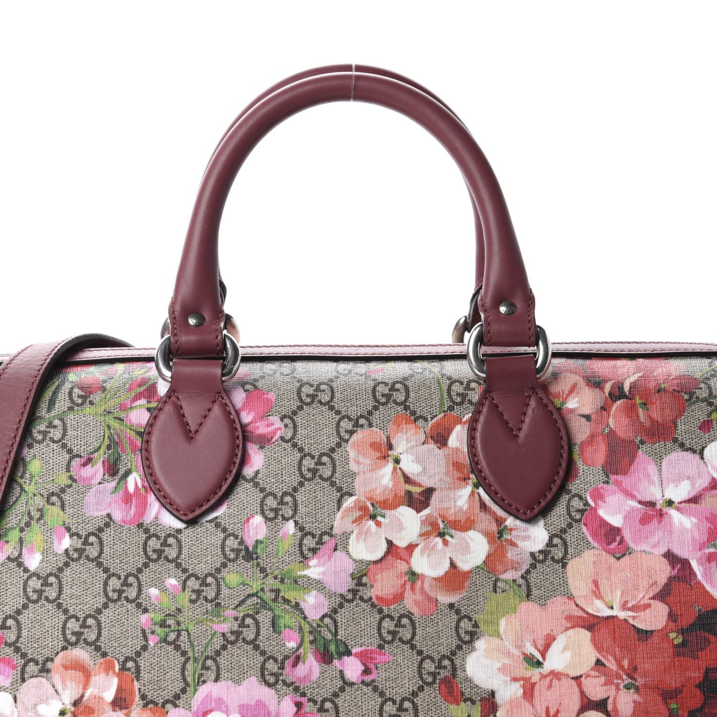 GG Supreme Monogram Blooms Medium Boston Beige Multicolor Dry Rose