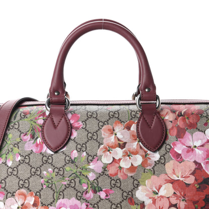Gucci GG Supreme Monogram Blooms Medium Boston Beige Multicolor Dry Rose 11 of 11