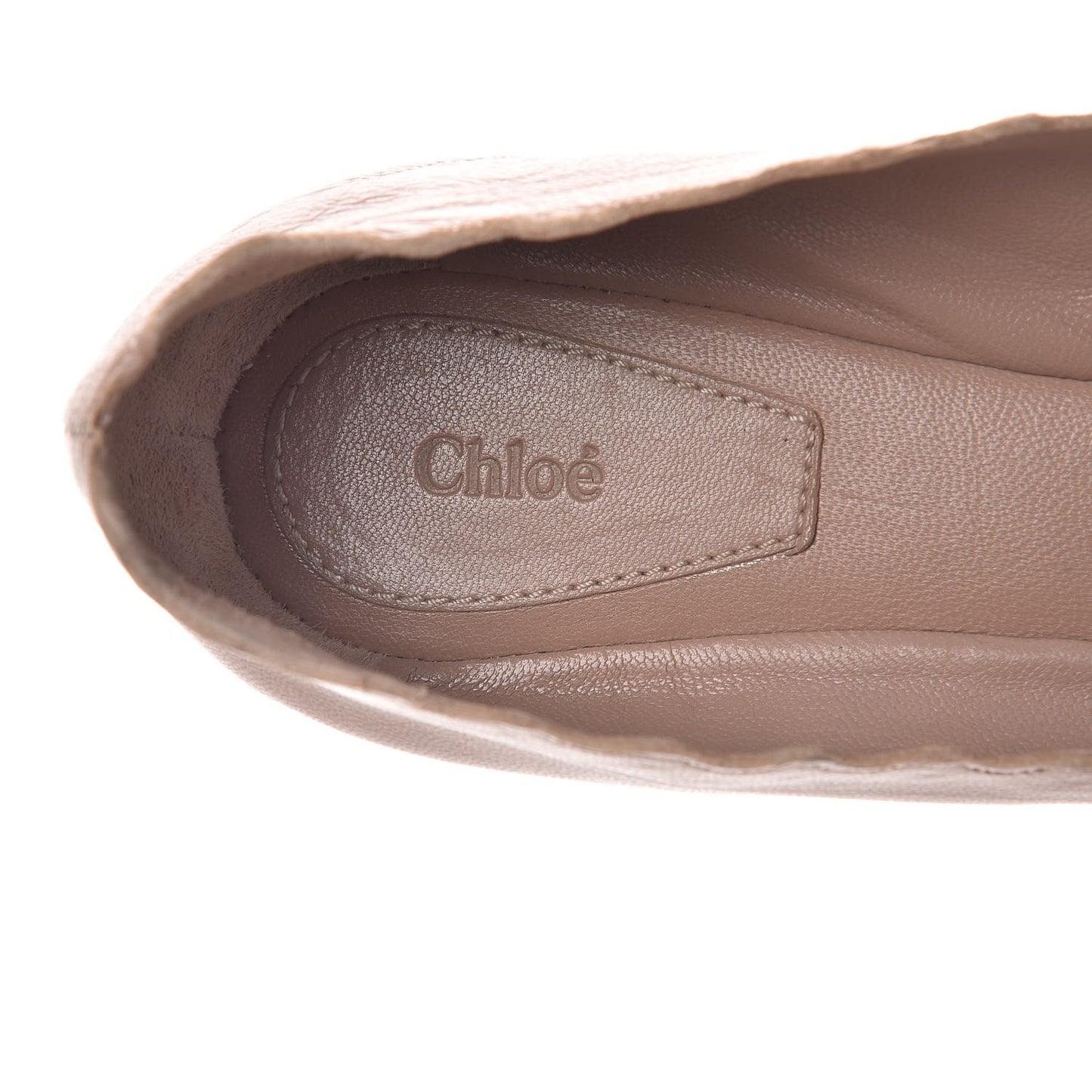 Calfskin Lauren Ballet Flats 38 Pink Tea
