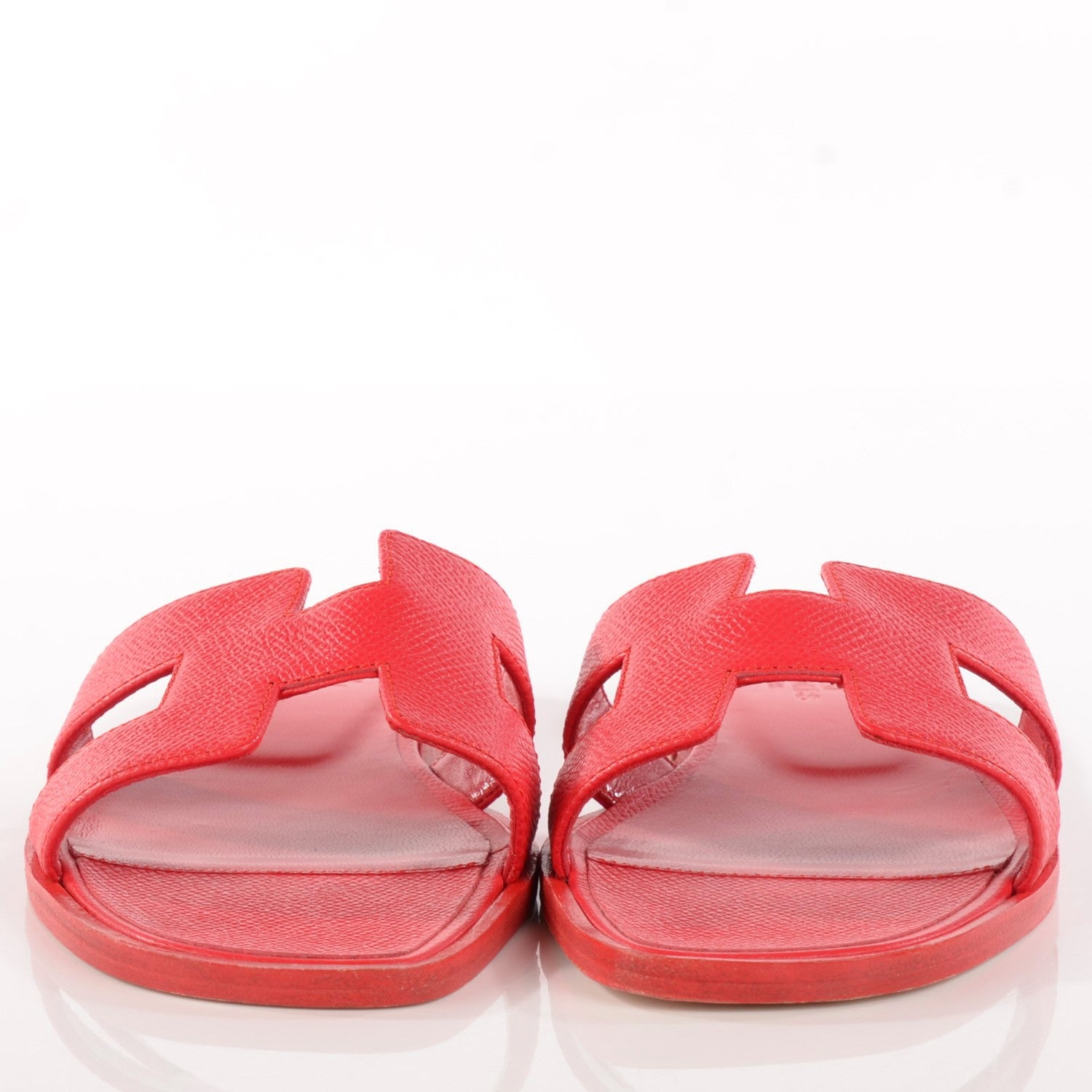 Hermes Epsom Oran Sandals 35.5 Rouge 2 of 7