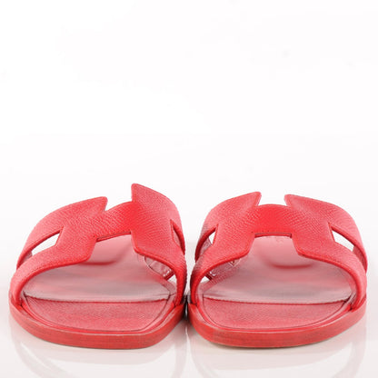 Hermes Epsom Oran Sandals 35.5 Rouge 2 of 7