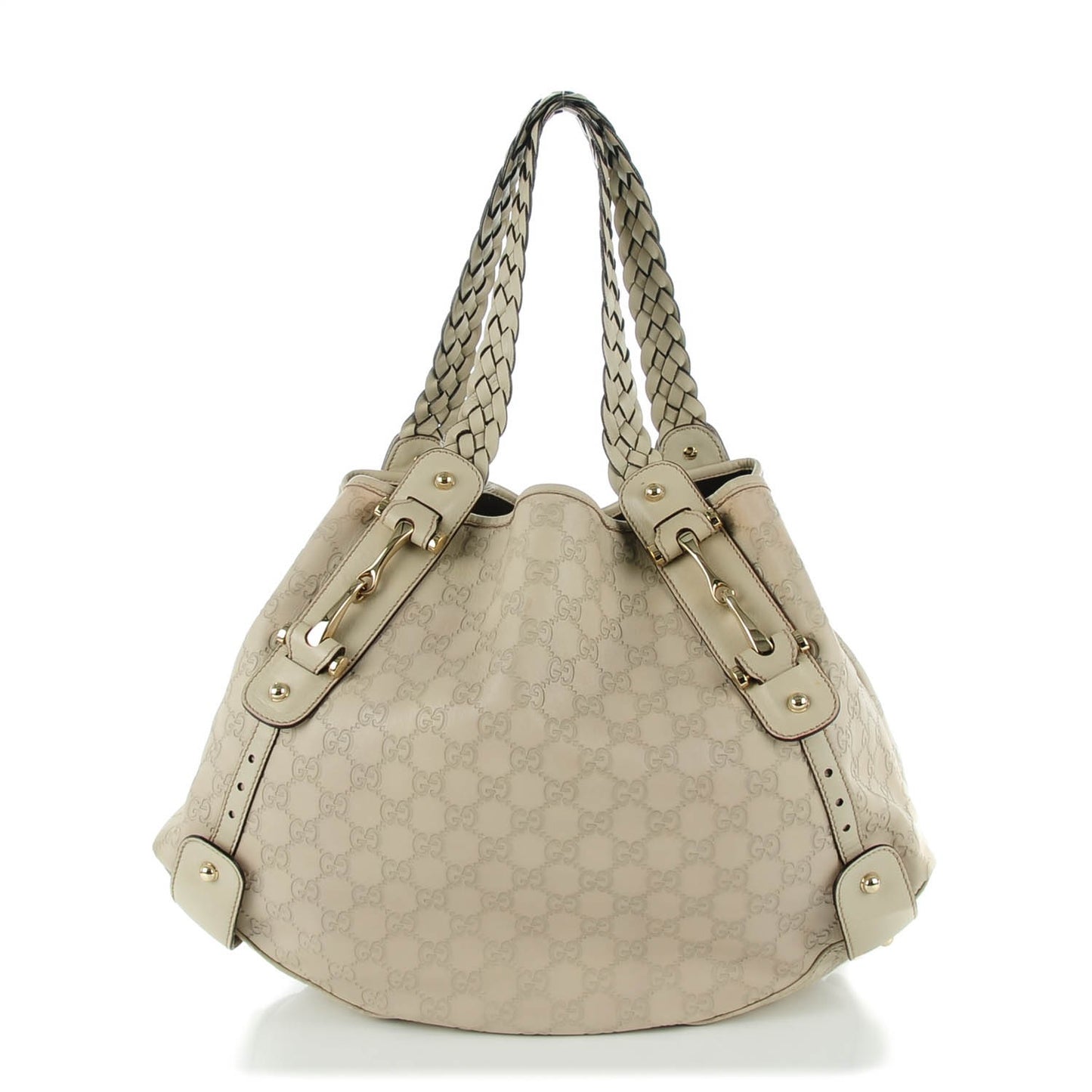 Guccissima Medium Pelham Shoulder Bag Off White