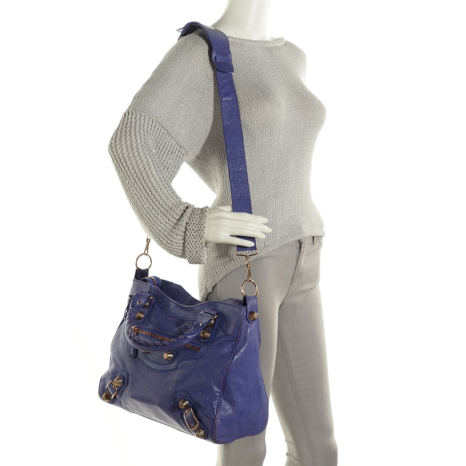 Balenciaga Agneau Giant 21 Rose Gold Hardware Velo Bleu Lavande 2 of 12