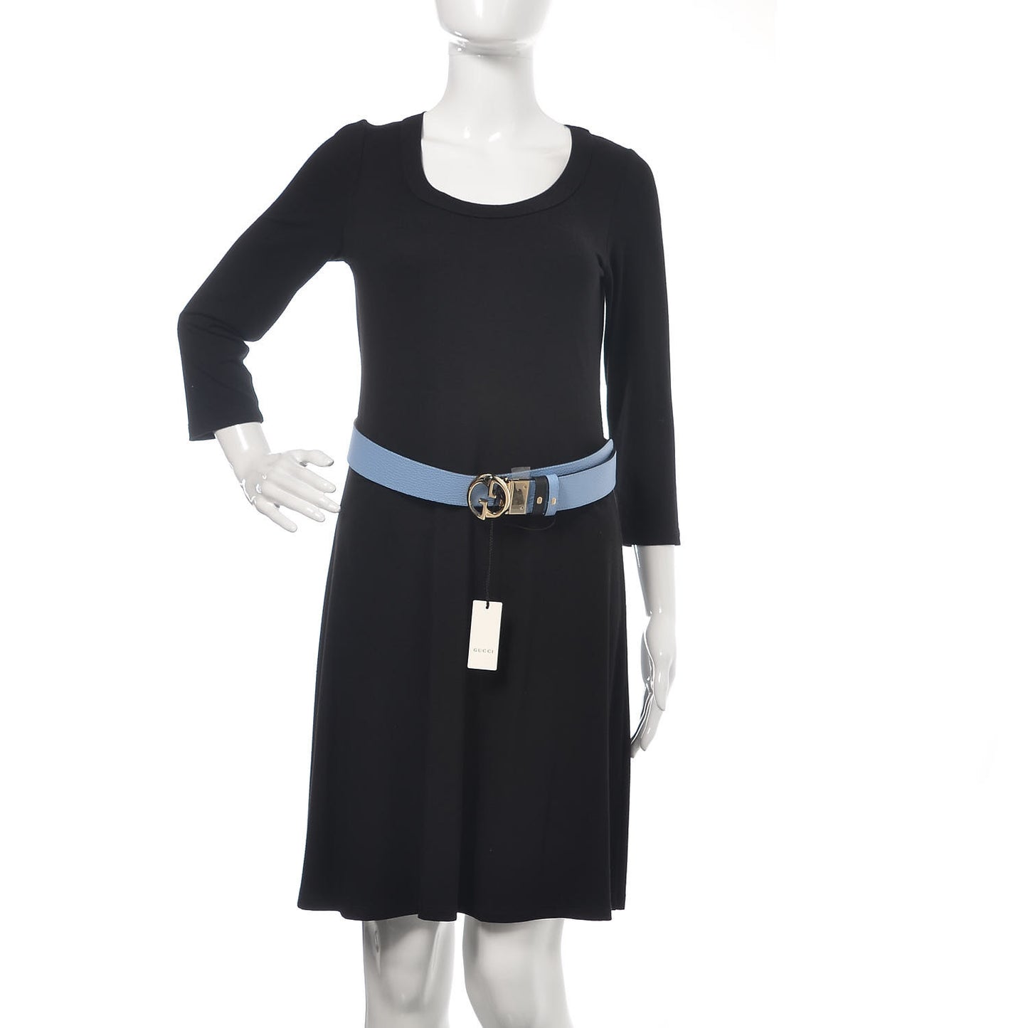 Dollar Calfskin 1973 Reversible Belt 85 34 Black Mineral Blue