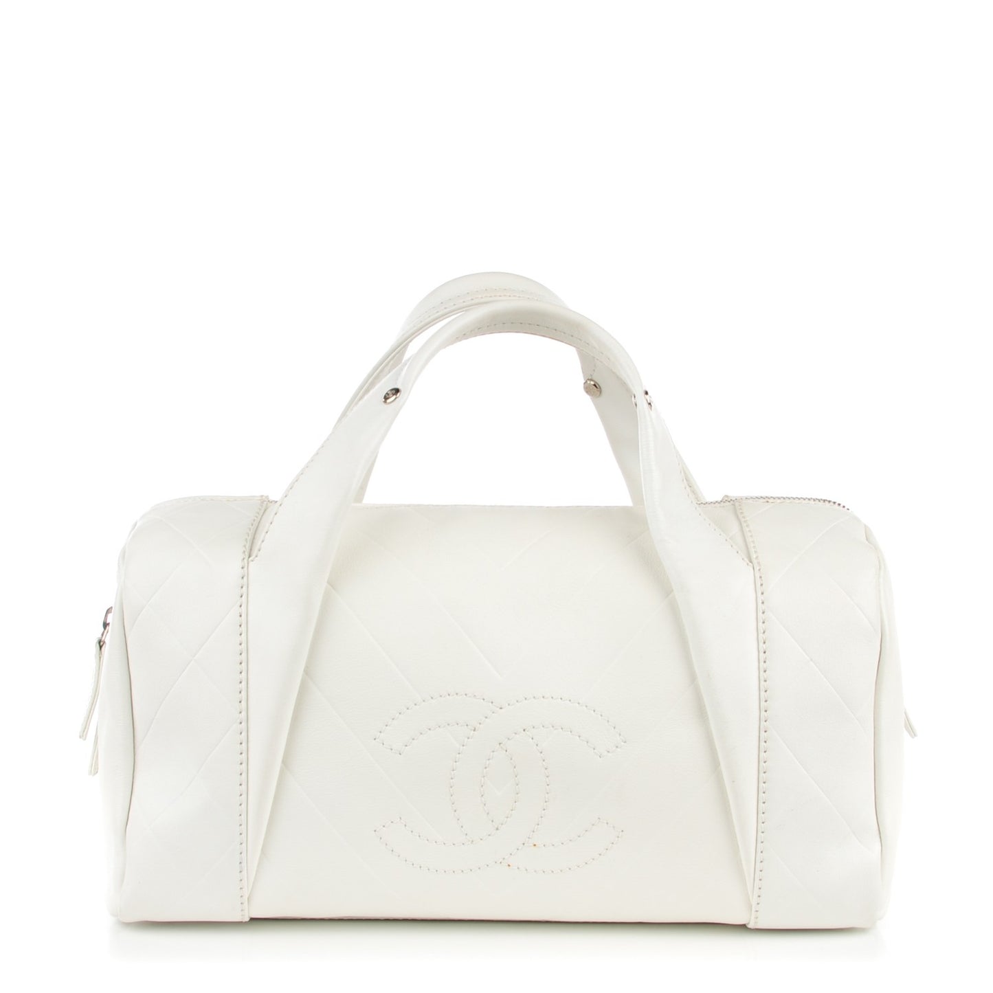 Calfskin CC Chevron All Day Long Boston White