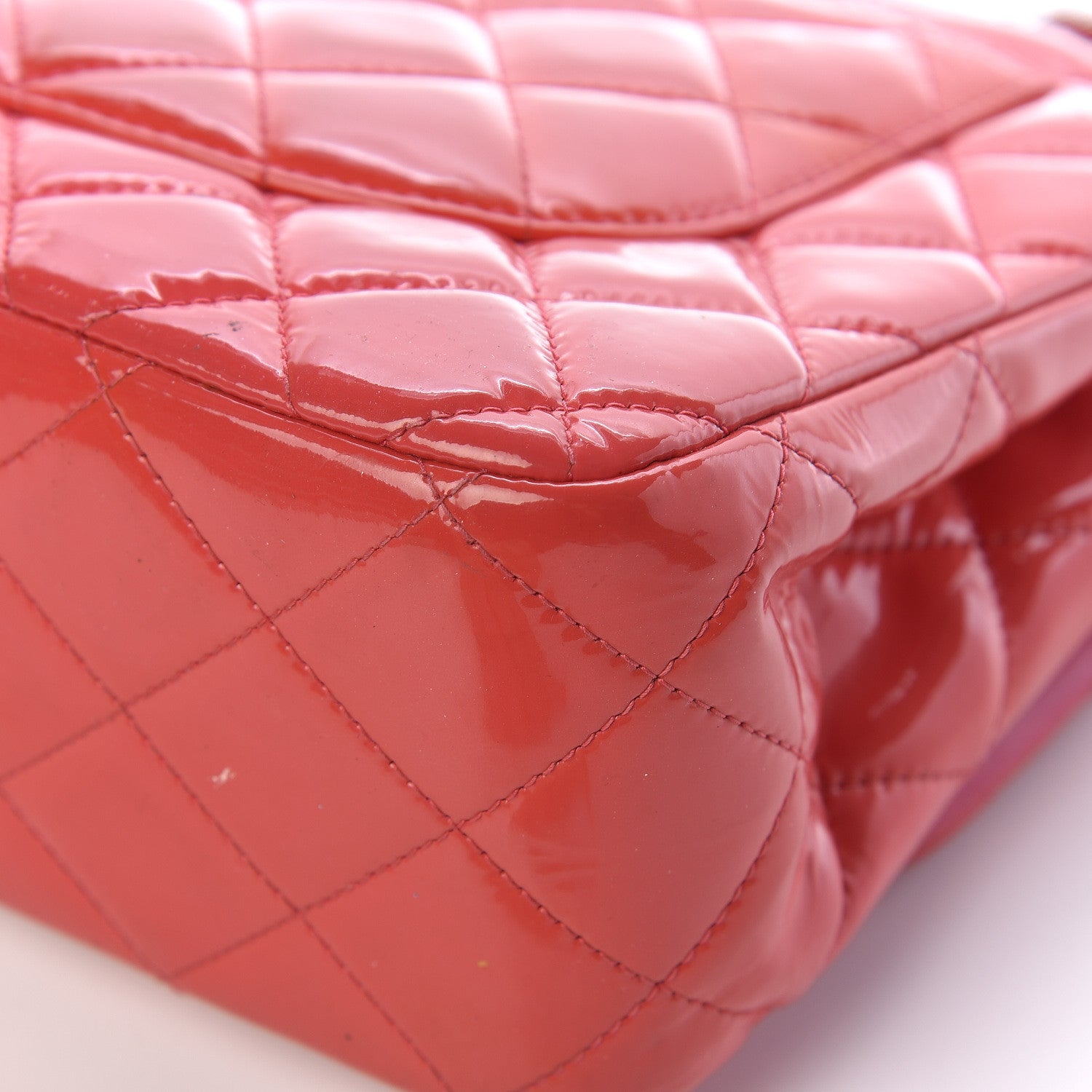 Chanel Patent Quilted Jumbo Double Flap Pink 22 of 24