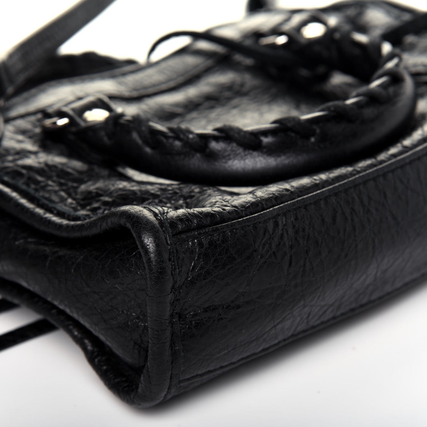 Agneau Classic Silver Hardware Nano City Black