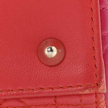 Christian Dior Lambskin Cannage Medium Bi-Color Lady Dior Orange Fuchsia 12 of 15