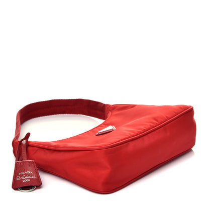 Prada Tessuto Nylon Mini Re-Edition 2000 Bag Rosso 4 of 9