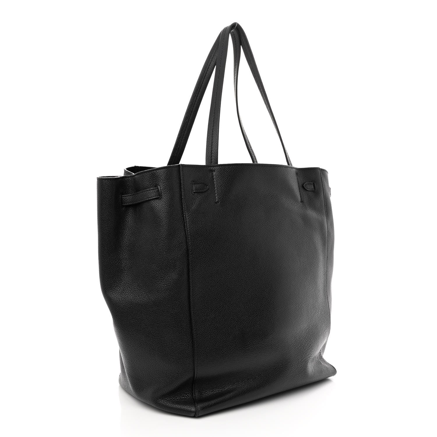 Celine Soft Grained Calfskin Medium Belt Cabas Phantom Black 3 of 13