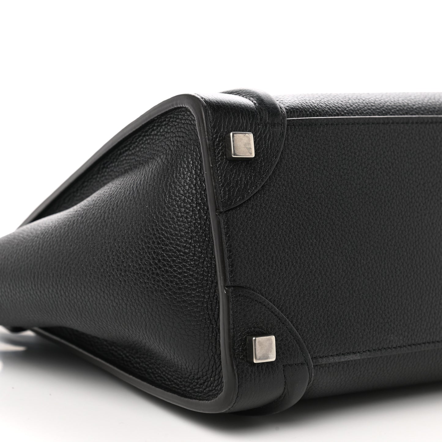 Drummed Calfskin Micro Luggage Black