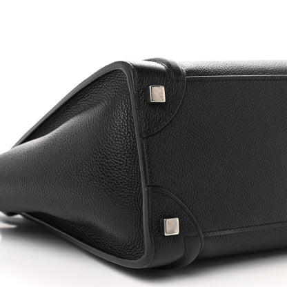 Celine Drummed Calfskin Micro Luggage Black 10 of 15