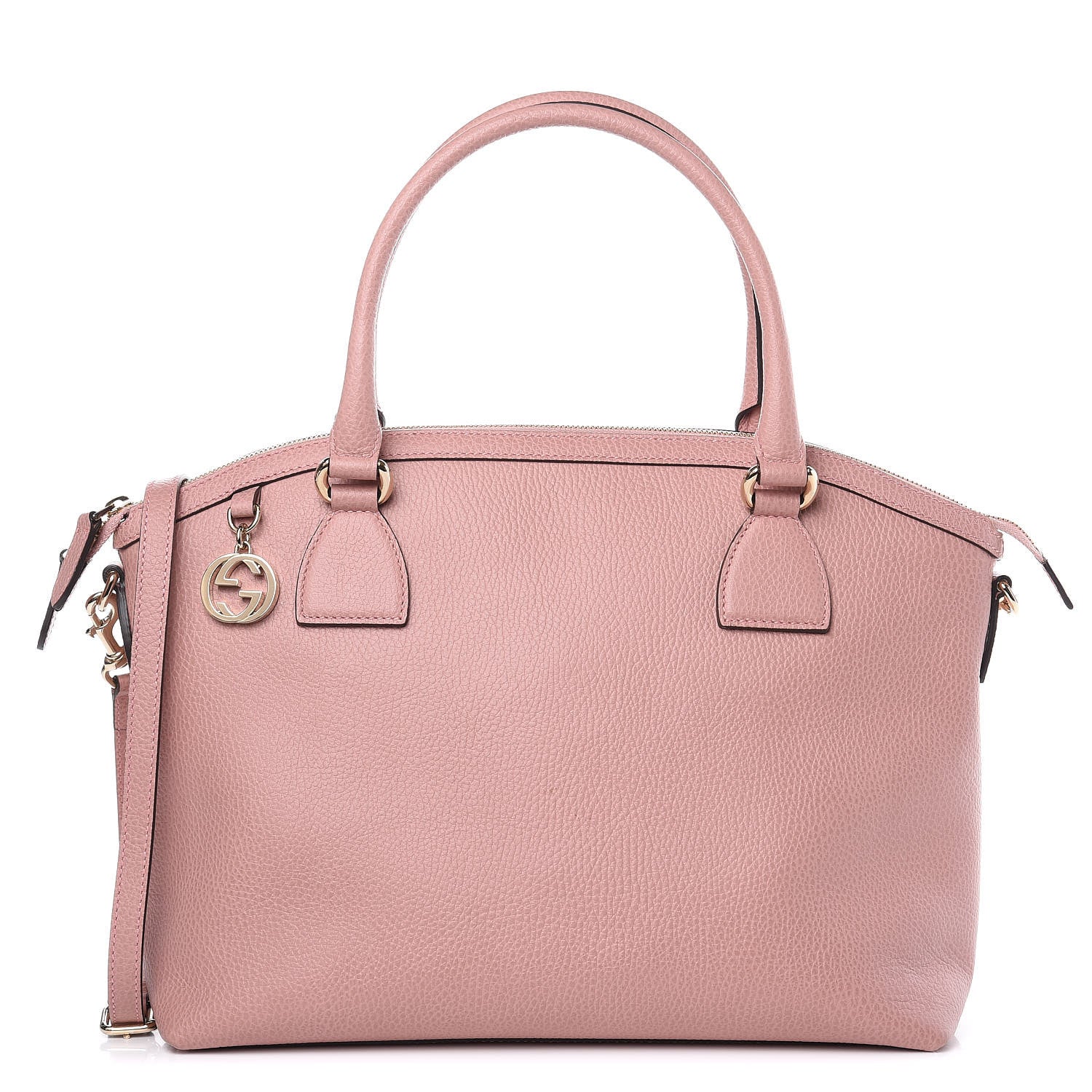 Gucci Dollar Calfskin GG Charm Dome Satchel Soft Pink 1 of 10