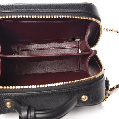 Chanel Caviar Quilted Small CC Filigree Vanity Case Black 5 of 10