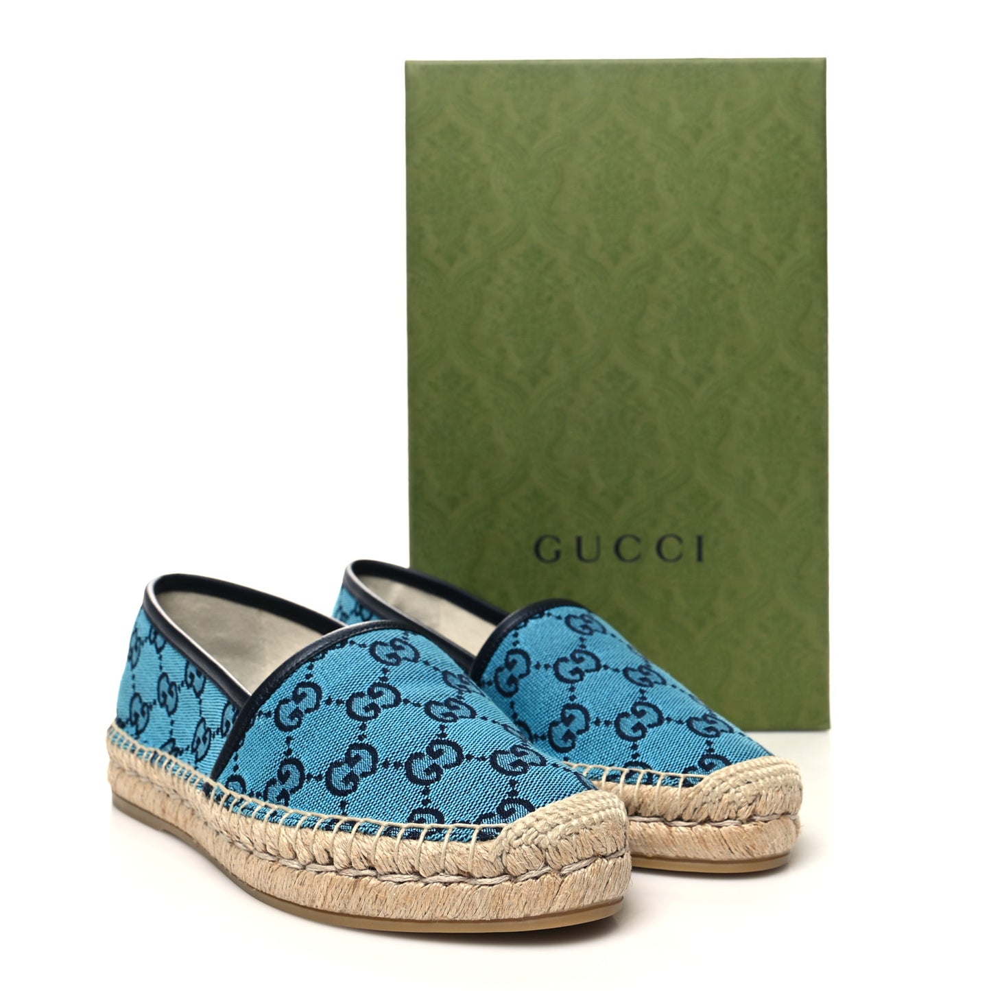 GG Monogram Multicolor Espadrilles 37 Light Blue