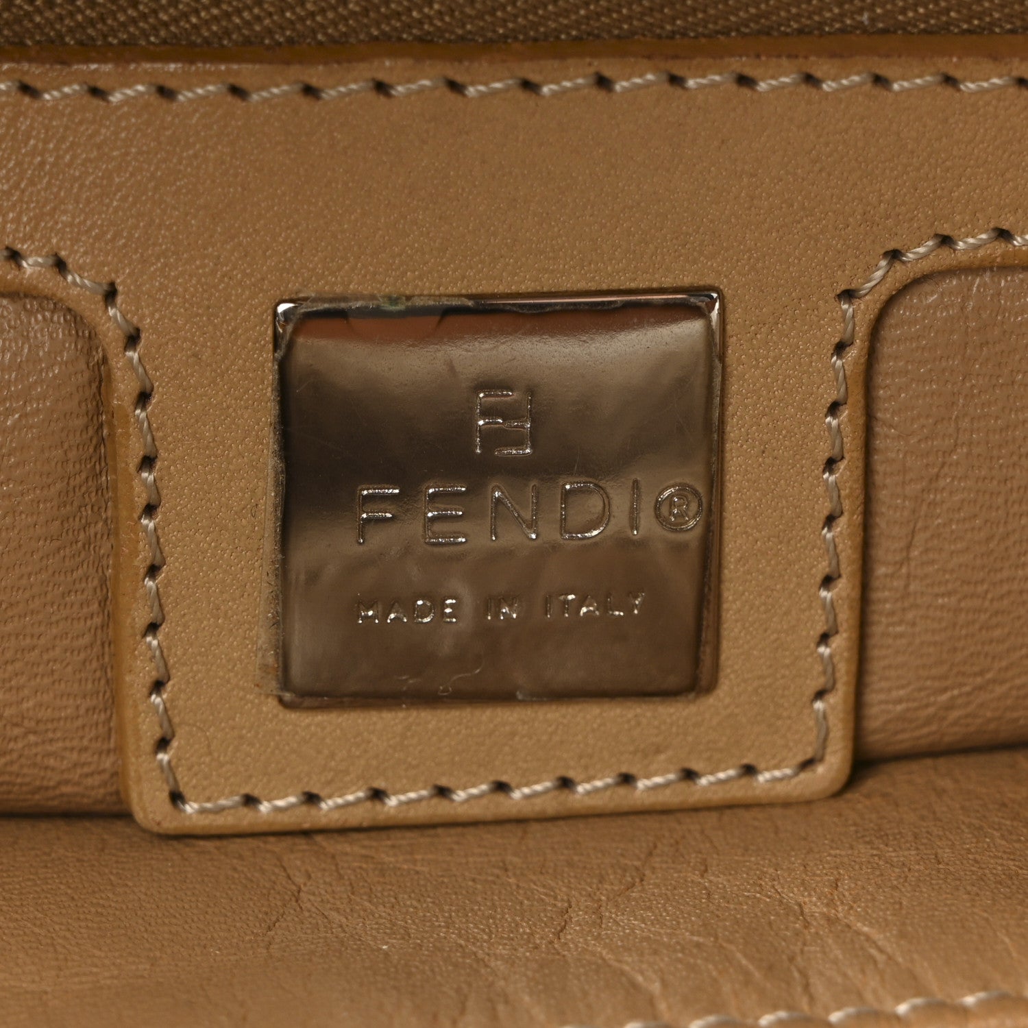 Fendi Wool Zucca Mama Baguette Beige 6 of 10