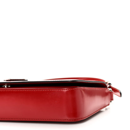 Prada Spazzolato Femme Flap Shoulder Bag Scarlatto Black 9 of 9