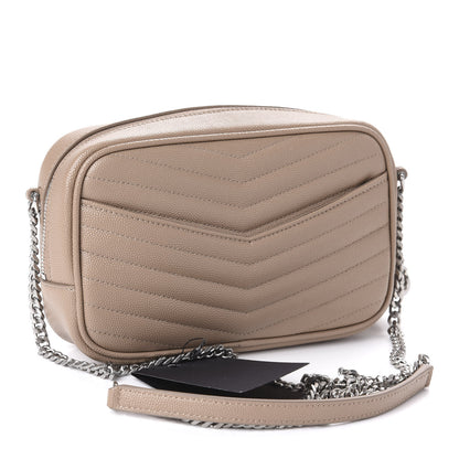 Saint Laurent Grain De Poudre Matelasse Monogram Mini Lou Camera Bag Gold Sand 3 of 10
